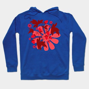 Folk flowers floral art print  Flowers abstract art Hoodie